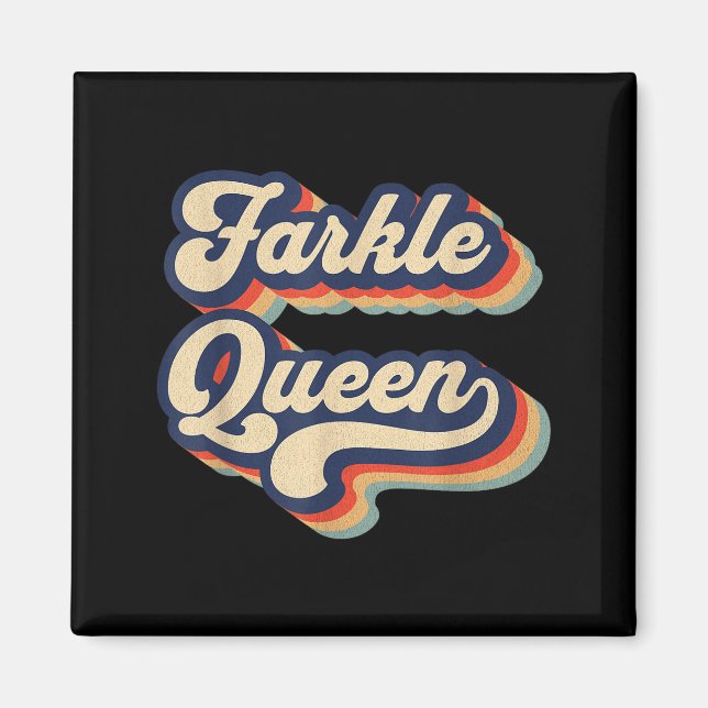 Farkle Queen Vintage Farkle Dice Game Womens  Magnet (Front)