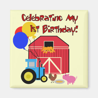 Farm 1st Birthday Tshirts and Gifts Magnet