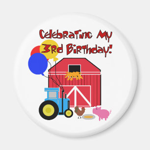Farm 3rd Birthday T-shirts and Gifts Magnet