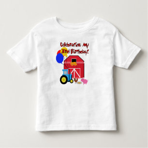 Farm 3rd Birthday Toddler T-Shirt