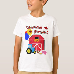 Farm 4th Birthday Tshirts and Gifts