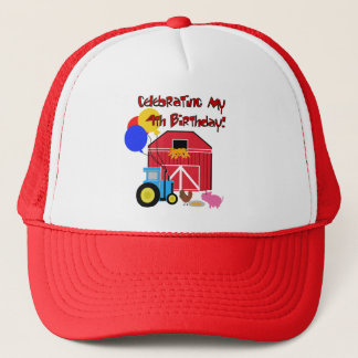 Farm 4th Birthday Tshirts and Gifts Trucker Hat