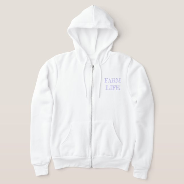 Farm and Barn Zippered Hoodie (Laydown)