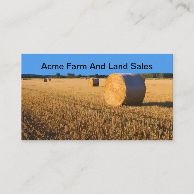 Farm And Land Sales Realtor Business Card (Front)