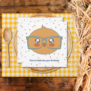 Farm Animal Birthday Chicken Colourful Confetti Card