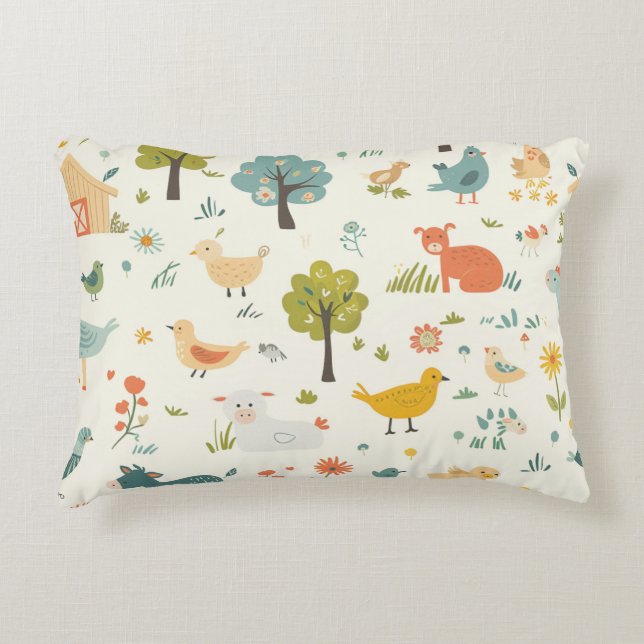 Farm animal child decorative cushion (Front)