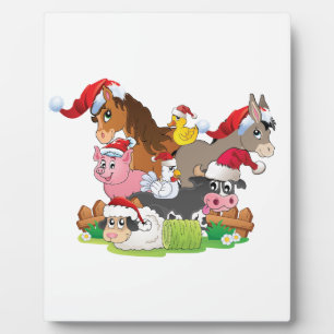 Farm Animal Christmas Plaque