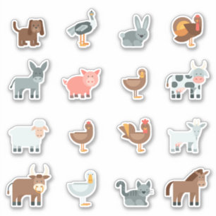 farm animal collection  sticker