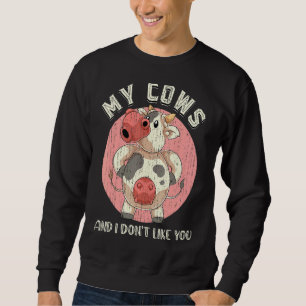 Farm Animal Cow  Farmer Farming Cute Cow Sweatshirt