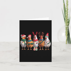 Farm Animal Cute Xmas Holiday Funny Chicken Christ Card