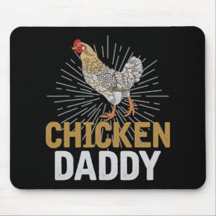 Farm Animal Dad Fathers Day Chicken Daddy Rooster  Mouse Pad