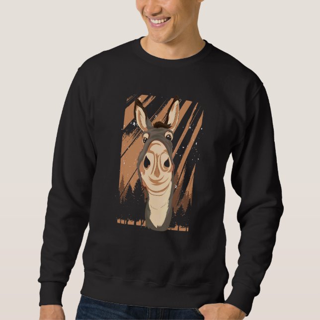 Farm Animal Donkey Donkey Sweatshirt (Front)