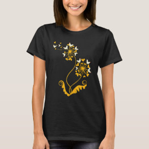Farm Animal  Farmer Bird Hearts Dandelion Chicken T-Shirt