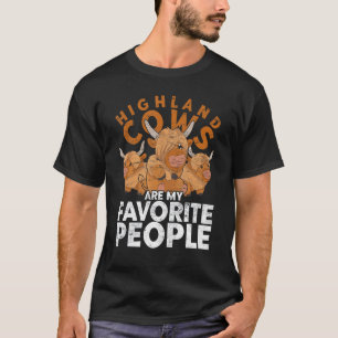 Farm Animal Farmer Scottish Highland Cow T-Shirt