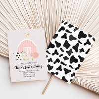 Farm animal pink barn birthday