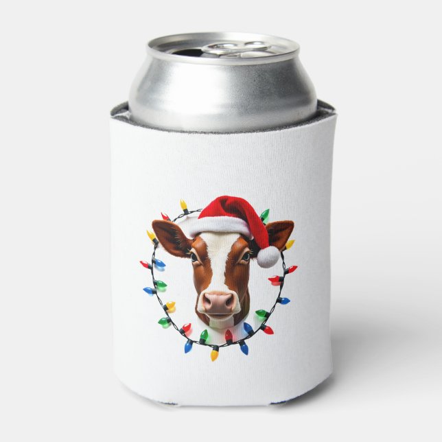 Farm Animal Xmas Pajamas Costume Farmer Christmas  Can Cooler (Can Front)