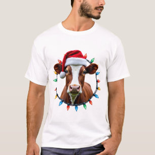 Farm Animal Xmas Pyjamas Costume Farmer Christmas  T-Shirt