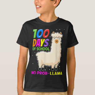 Farm Animals - 100 Days Of School No Prob-llama  T-Shirt