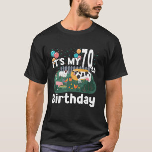 Farm Animals 70th Birthday Farmer Farming 70 Year T-Shirt