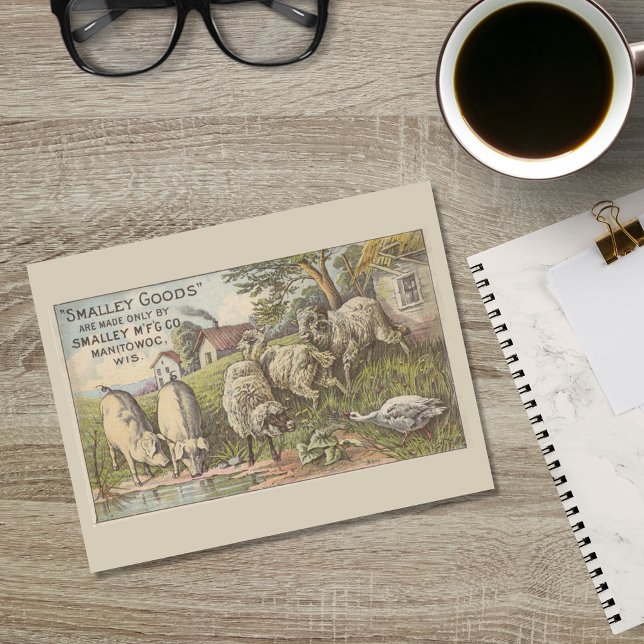 Farm Animals Advertising Ephemera Postcard (Creator Uploaded)