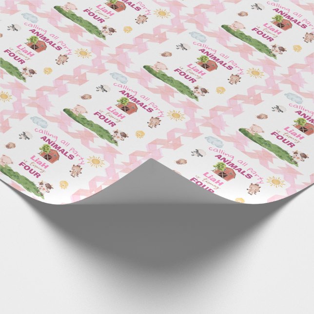 Farm animals Any Age  Wrapping Paper (Corner)