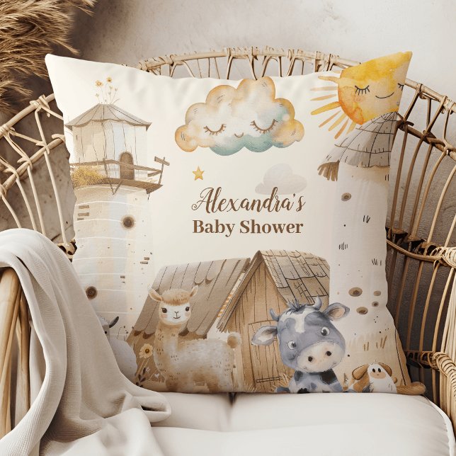 Farm Animals Baby Shower Cushion (Creator Uploaded)