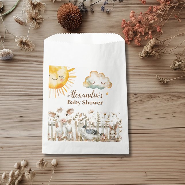 Farm Animals Baby Shower Favour Bags (Creator Uploaded)