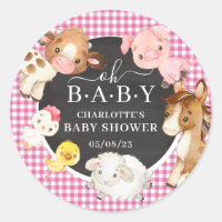 Farm Animals Baby Shower Favour