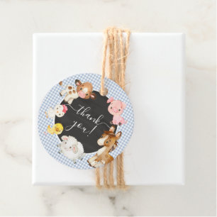 Farm Animals Baby Shower Favour Tags