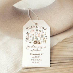 Farm Animals Baby Shower Gift Tags