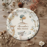 Farm Animals Baby Shower Paper Plate<br><div class="desc">Introducing our charming Farm Animals Baby Shower Paper Plates! Celebrate the upcoming arrival of your little one with our delightful Farm Animals Baby Shower Paper Plates. These adorable plates feature a whimsical design showcasing cute farm animals such as cuddly sheep, playful pigs, and friendly cows, set against a rustic backdrop...</div>