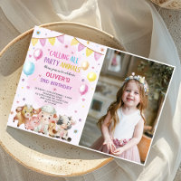 Farm Animals Balloons Barnyard Birthday Photo 