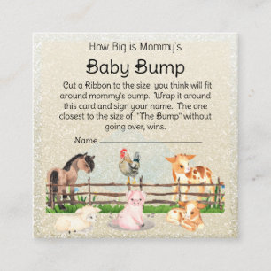 Farm Animals Barnyard Baby Bump Game Enclosure Card