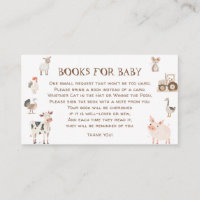 Farm Animals Barnyard Baby Shower Book Request