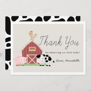 Farm Animals Barnyard Beige Baby Shower Invitation