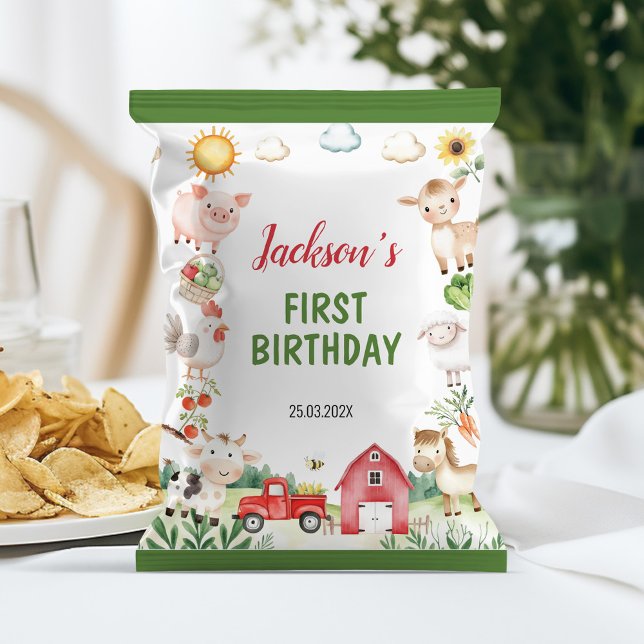 Farm Animals Barnyard Birthday Chip Bag Wrapper (Creator Uploaded)