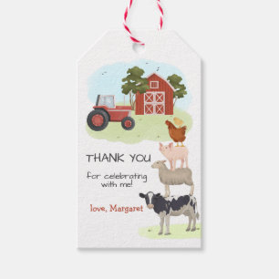 Farm Animals Barnyard Birthday Gift Tags