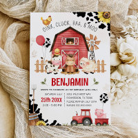 Farm Animals Barnyard FARM BIRTHDAY Invitation