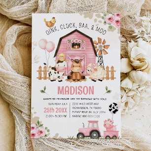 Farm Animals Barnyard FARM BIRTHDAY Invitation