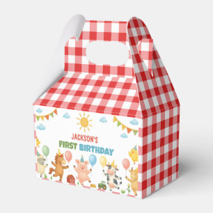 Farm Animals Barnyard Kids Birthday Party Favour Box
