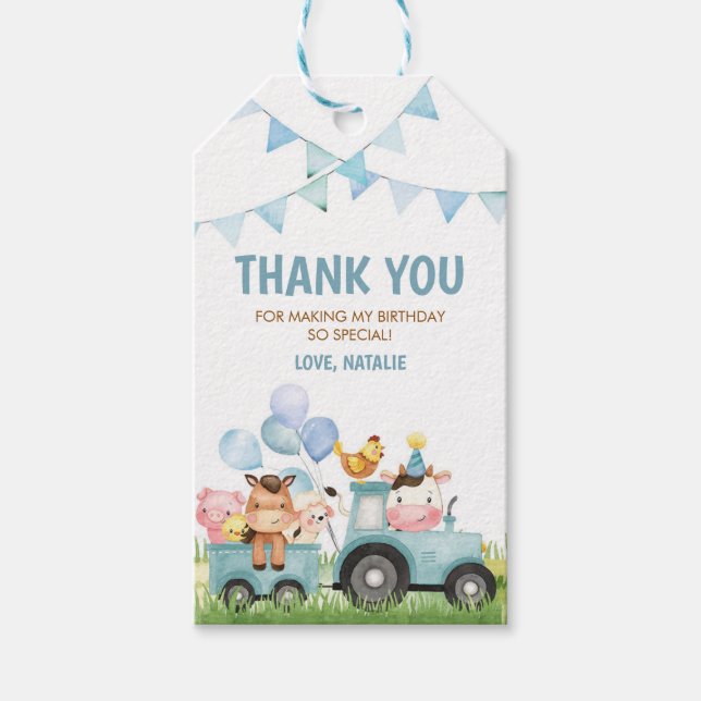 Farm Animals, Barnyard, Ranch Gift Tags (Front)