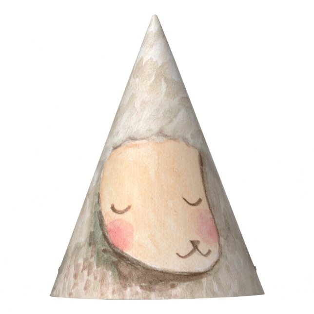 Farm Animals Birthday Barnyard Party Hat Sheep (Front)