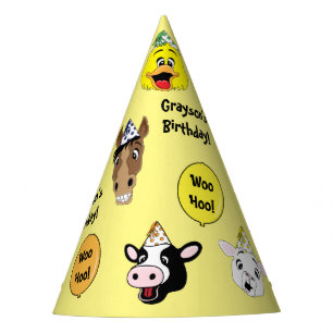 Farm Animals Birthday Party Hat