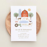 Farm Animals Birthday Party Invitation<br><div class="desc">Calling all party animals! Celebrate your little one's birthday with this farm-themed invitation,  featuring farm animals of all kinds and gold typography.</div>