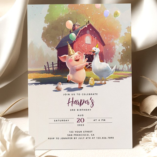 Farm Animals Birthday Party Invitation (Creator Uploaded)