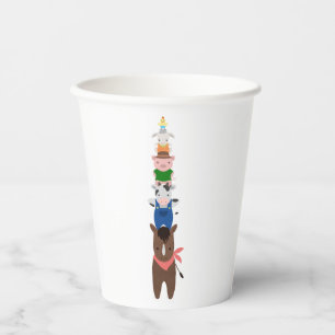 Farm Animals Birthday Personalised Paper Cups