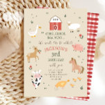 Farm Animals Boy Gingham Barnyard Birthday Invitat Invitation<br><div class="desc">♥ A beautiful nostalgic and timeless farm birthday invitation. The beautiful rustic pastel colours fit any party style like Ranch,  Farmhouse,  Petting Zoo or Farm Animals Parties. Designed to match our Farm Animals theme collection.</div>