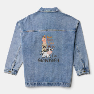 Farm Animals Caw Matching Family Grandpa Denim Jacket