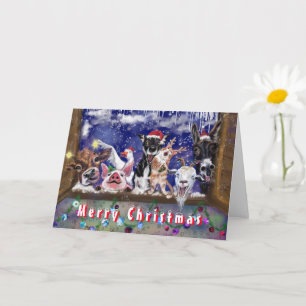 Farm Animals Christmas Card