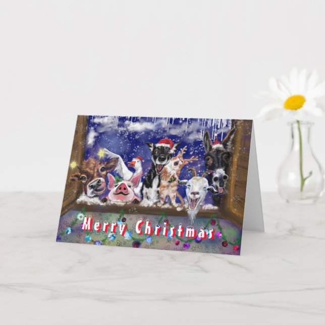 Farm Animals Christmas Card (Small Plant)